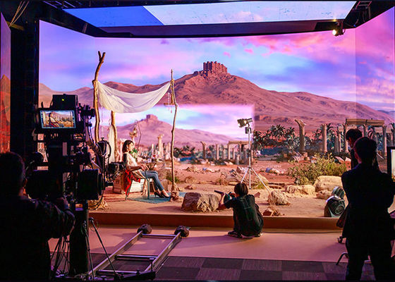 7680Hz Flimmaking Virtual Studio خفيف الوزن XR Hd Led Video Wall P1.95 P2.6 P2.5