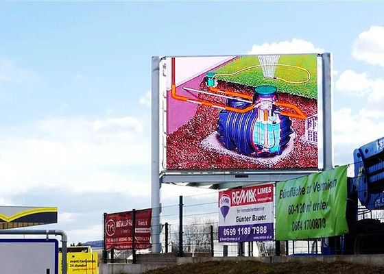 في الهواء الطلق P10mm التثبيت الثابت 800x1200mm شاشة LED لمجلس الوزراء الألومنيوم مقاوم للماء لشاشة LED الخارجية للشارع