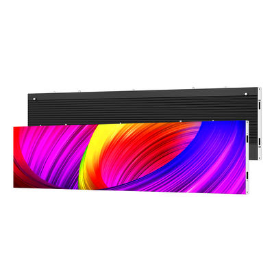 خزانة الألومنيوم شاشة LED داخلية P1.56 P1.95 P2.5 P2.6 P2.9 P3.91، 500x250/750x250/1000x250ملم للمعارض والمعارض التجزئة