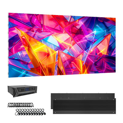 خزانة الألومنيوم شاشة LED داخلية P1.56 P1.95 P2.5 P2.6 P2.9 P3.91، 500x250/750x250/1000x250ملم للمعارض والمعارض التجزئة