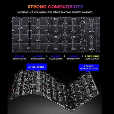 P3.91 شاشة LED مستأجرة للمسرح مع تردد تغيير الإطار 50/60 هرتز و 800 cd/m2