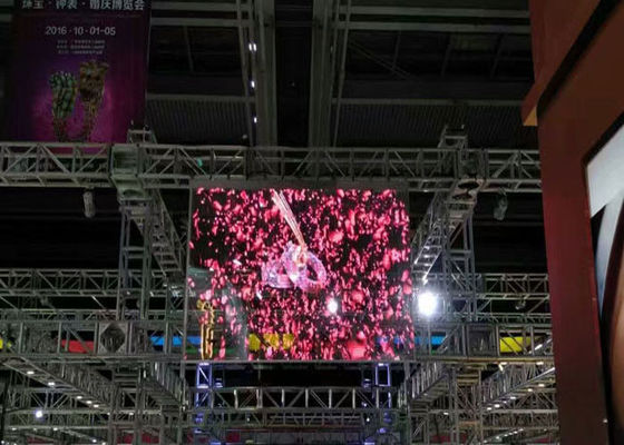 P10 داخلي شفاف شاشة LED زجاج الجدار الفيديو خفيفة الوزن 9216 دوس / متر مربع