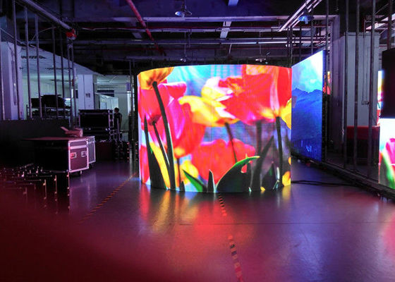 شاشة LED ملونة كاملة مرنة LED ستارة المسرح 4 مم بكسل توفير الطاقة