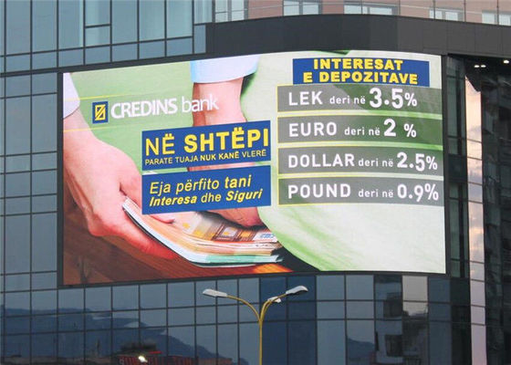 سطوع عالية الإعلان في الهواء الطلق الصمام شاشة عرض شاشة فيديو منحنية