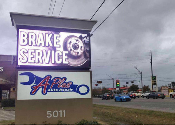 شاشة LED خارجية مزدوجة الجانب في الهواء الطلق LED HD P4 مع خزانة فتح أمامية