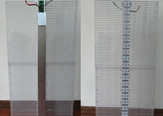 70٪ شاشة LED شفافة P3.9mm الجدار الزجاجي شاشة LED خفيفة الوزن