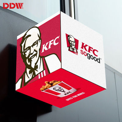 في الهواء الطلق للماء الإعلان أدى شاشة مكعب ، P2.5 بكسل أدى عرض مكعب