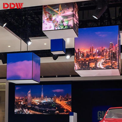 داخلي مخصص P2.5mm أدى ماجيك كيوب ، شاشة فيديو أدى عرض مكعب